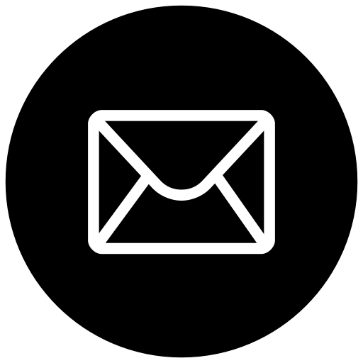 round icon with a mail emvelope