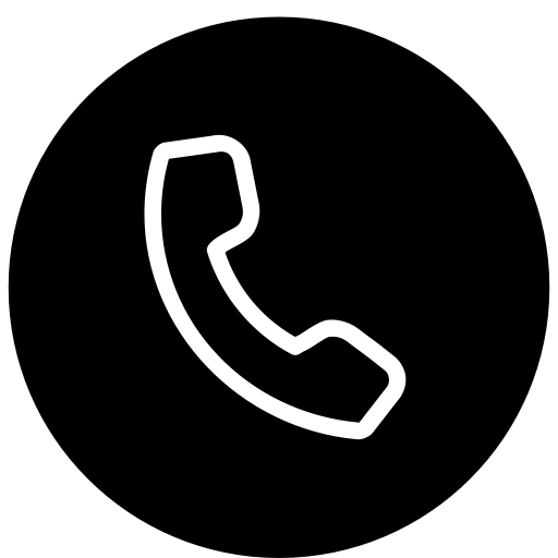 round icon with a phone